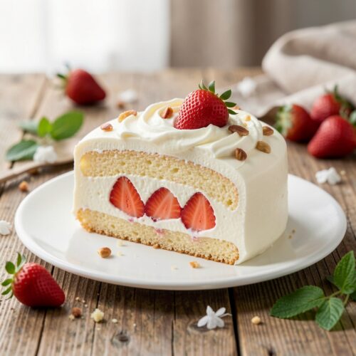 Yogurt Cake with a Strawberry Surprise