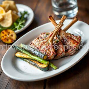 Grilled Rack of Lamb with Grilled Vegetables