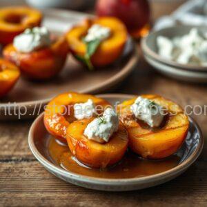 Caramelized Peach and Goat Cheese Appetizer