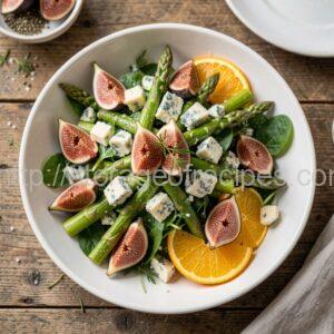 Mediterranean Salad with Asparagus, Fig, and Gorgonzola