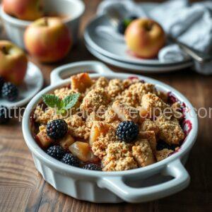 Apple and Blackberry Crumble