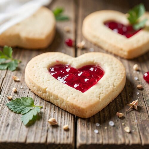 1705 Heart-Shaped Cookies with Raspberry Filling