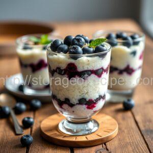 Rice Pudding with Blueberries
