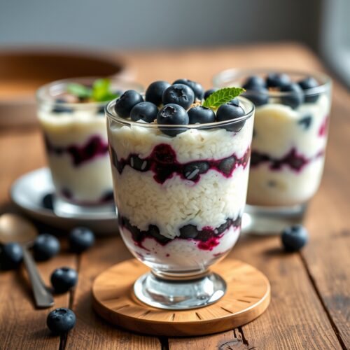 1802 Rice Pudding with Blueberries
