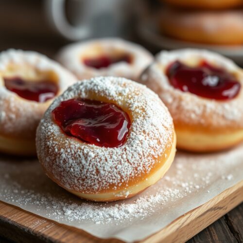1846 Yeast Doughnuts with Strawberry Jam