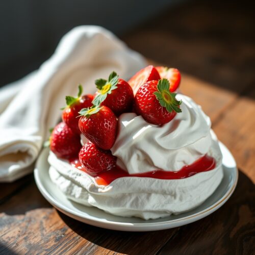 1956 Meringue with Light Yogurt Cream and Berries