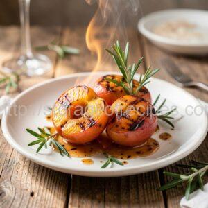 Flambeed Barbecue Peaches