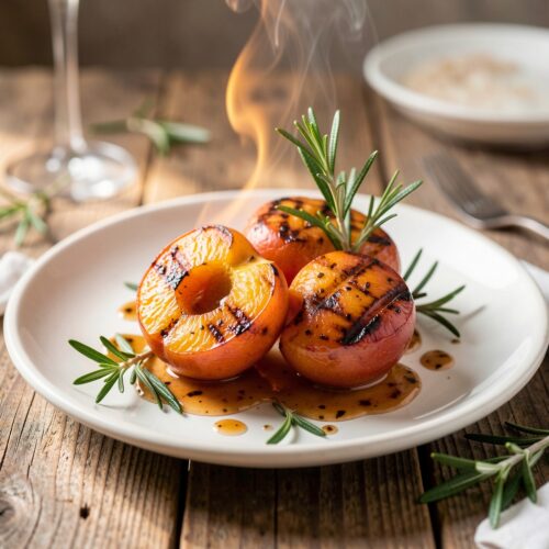 Flambeed Barbecue Peaches