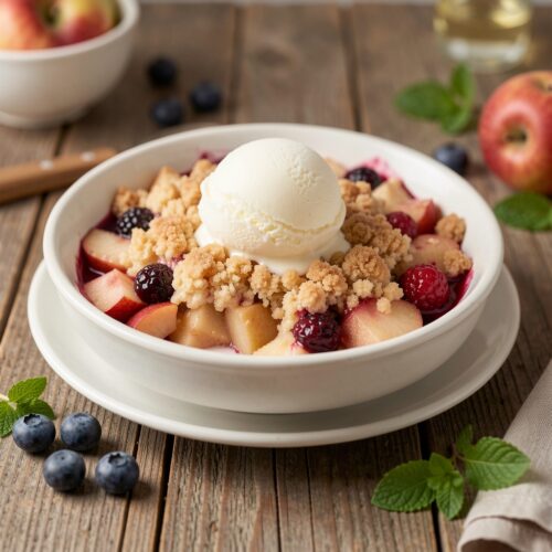 Apple and Berry Crumble