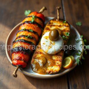 Vegetables Baked with Adyghe Cheese and Olives