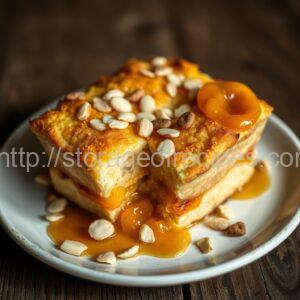 Bread Pudding with Amaretto and Almonds