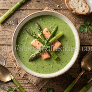 Chilled Green Pea Soup with Asparagus