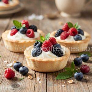 Tartlets with Berries and Sour Cream Filling