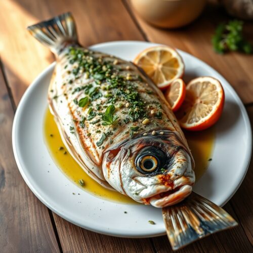 Grilled Flounder with Aromatic Herbs