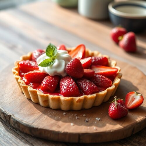 280 Strawberry and Rhubarb Tart
