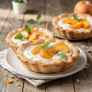 Peach and Cream Cheese Pissaladiere Tartlets