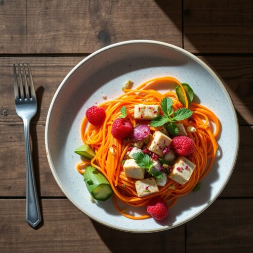 2868 Carrot Salad with Tofu and Raspberry