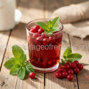 Hot Lingonberry and Mint Drink