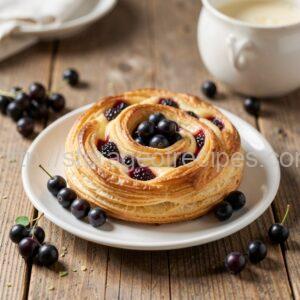 Puff Pastry Pinwheels with Pastry Cream and Currants