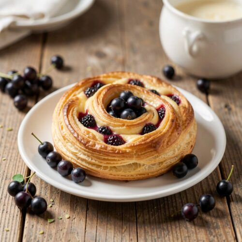 3179 Puff Pastry Pinwheels with Pastry Cream and Currants