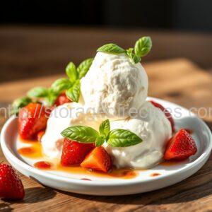 "Impromptu" Dessert with Caramelized Strawberries