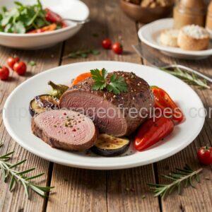 Azerbaijani-Style Beef Tenderloin with Vegetables