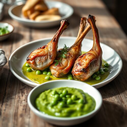 Rabbit with Green Peas