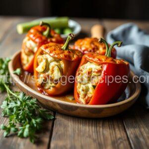 Baked Peppers and Zucchini with Cheese
