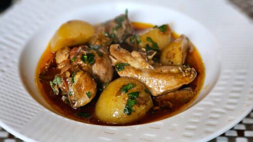 Rabbit Braised in White Wine