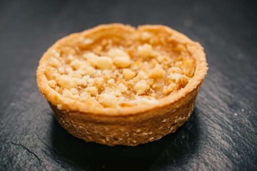 Apple Crumble with Caramel and Cranberries
