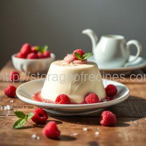 Blancmange with Raspberries