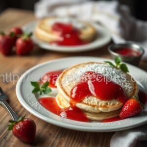 Baked Ryazhenka Cheese Syrniki with Strawberries