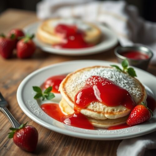 1424 Baked Ryazhenka Cheese Syrniki with Strawberries