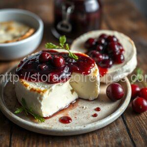 Hot Camembert with Lingonberry Jam