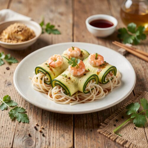1815 Zucchini Rolls with Shrimp and Rice Noodles