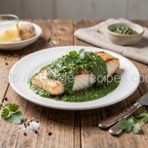Baked Cod with Salsa Verde