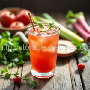 Tomato Cocktail with Rhubarb and Celery