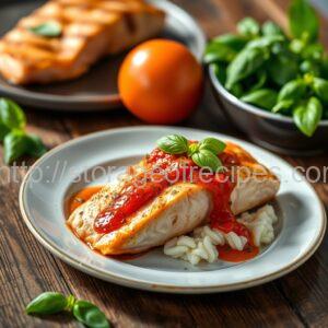 Salmon Fillet with Green Tomato Sauce