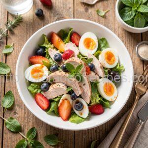 Chicken Salad with Pickled Fruit