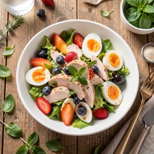 Chicken Salad with Pickled Fruit
