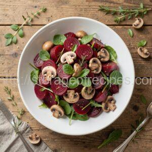 Beet and Mushroom Vinaigrette Salad