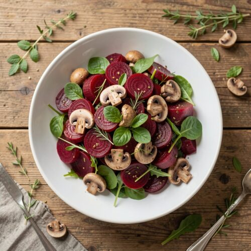 12932 Beet and Mushroom Vinaigrette Salad