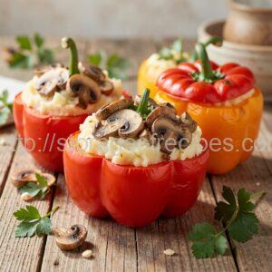 "Mushroom Season" Appetizer (Peppers Stuffed with Potato)