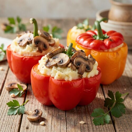 14026 "Mushroom Season" Appetizer (Peppers Stuffed with Potato)