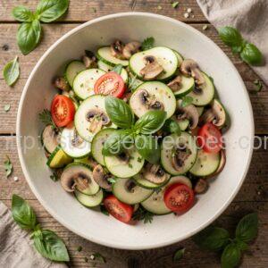 Fresh Zucchini and Mushroom Salad