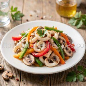 Squid with Sweet Peppers