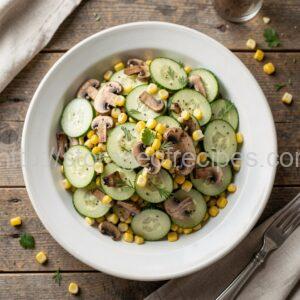 "Mystic" Salad with Cucumbers and Mushrooms