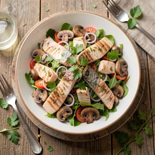 "Old Russian" Vinaigrette with Pike Perch and Porcini
