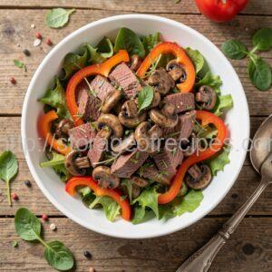 Beef and Button Mushroom Salad
