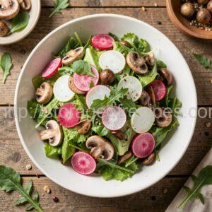 Freshness Salad with Vegetables and Mushrooms